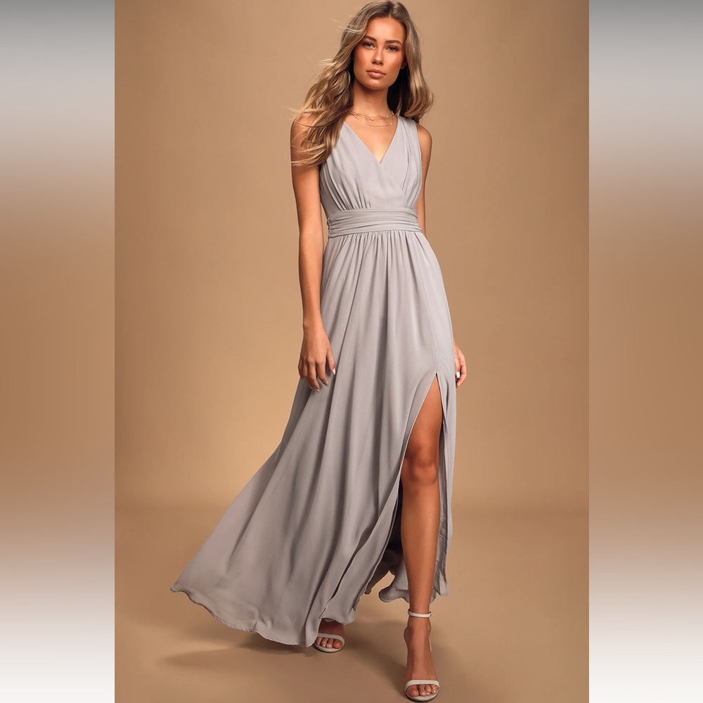 Lulu’s Grey Bridesmaid Dress